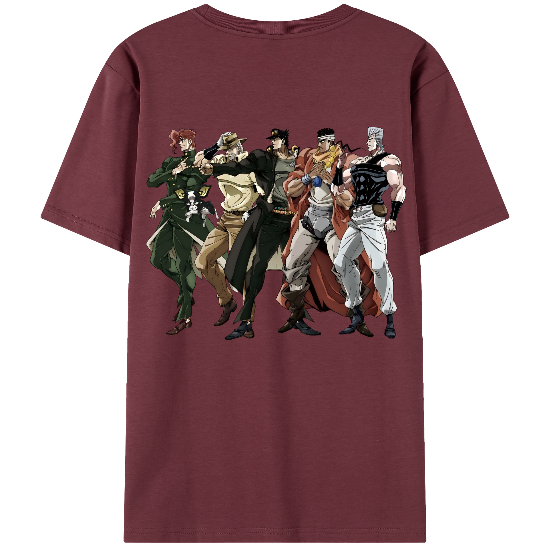 （画像用） ジョジョの奇妙な冒険 JoJo's Bizarre Adventure 綿100％半袖Tシャツ（背面プリント）